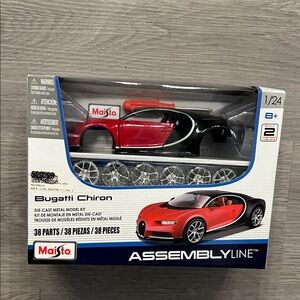 Maisto Red and Black Bugatti Chiron Model Car